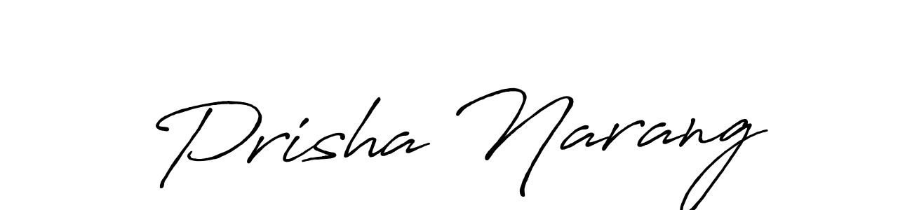 The best way (Antro_Vectra_Bolder) to make a short signature is to pick only two or three words in your name. The name Prisha Narang include a total of six letters. For converting this name. Prisha Narang signature style 7 images and pictures png