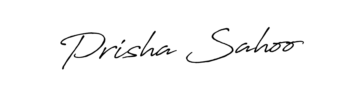 Prisha Sahoo stylish signature style. Best Handwritten Sign (Antro_Vectra_Bolder) for my name. Handwritten Signature Collection Ideas for my name Prisha Sahoo. Prisha Sahoo signature style 7 images and pictures png