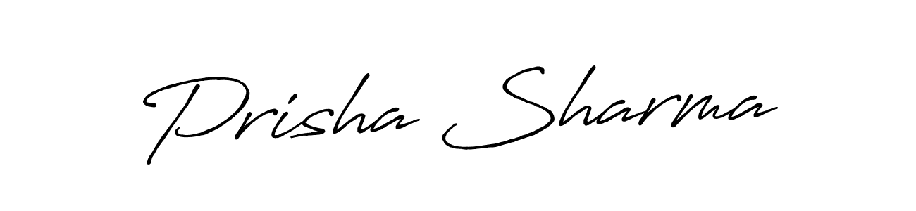 Use a signature maker to create a handwritten signature online. With this signature software, you can design (Antro_Vectra_Bolder) your own signature for name Prisha Sharma. Prisha Sharma signature style 7 images and pictures png