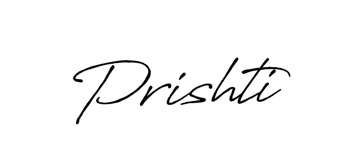 How to make Prishti name signature. Use Antro_Vectra_Bolder style for creating short signs online. This is the latest handwritten sign. Prishti signature style 7 images and pictures png