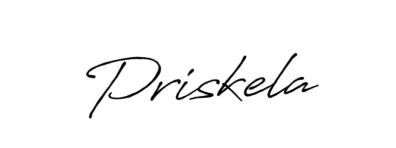 You should practise on your own different ways (Antro_Vectra_Bolder) to write your name (Priskela) in signature. don't let someone else do it for you. Priskela signature style 7 images and pictures png