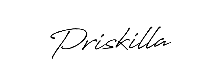 Design your own signature with our free online signature maker. With this signature software, you can create a handwritten (Antro_Vectra_Bolder) signature for name Priskilla. Priskilla signature style 7 images and pictures png