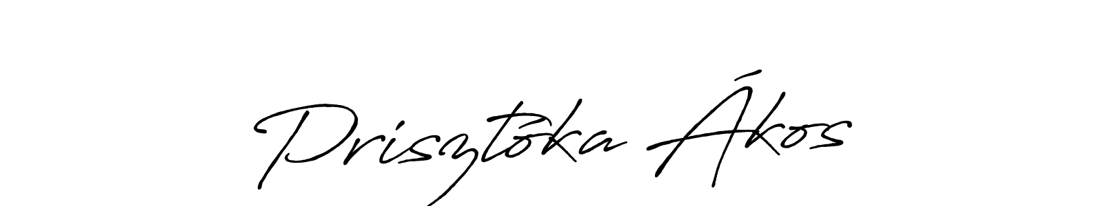 Create a beautiful signature design for name Prisztóka Ákos. With this signature (Antro_Vectra_Bolder) fonts, you can make a handwritten signature for free. Prisztóka Ákos signature style 7 images and pictures png