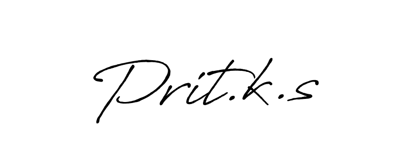 Create a beautiful signature design for name Prit.k.s. With this signature (Antro_Vectra_Bolder) fonts, you can make a handwritten signature for free. Prit.k.s signature style 7 images and pictures png
