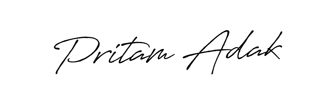 Create a beautiful signature design for name Pritam Adak. With this signature (Antro_Vectra_Bolder) fonts, you can make a handwritten signature for free. Pritam Adak signature style 7 images and pictures png