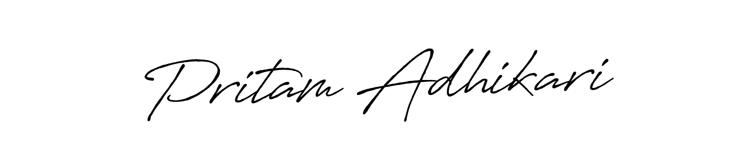 You should practise on your own different ways (Antro_Vectra_Bolder) to write your name (Pritam Adhikari) in signature. don't let someone else do it for you. Pritam Adhikari signature style 7 images and pictures png