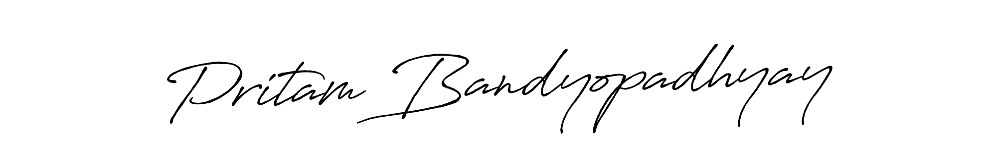 Use a signature maker to create a handwritten signature online. With this signature software, you can design (Antro_Vectra_Bolder) your own signature for name Pritam Bandyopadhyay. Pritam Bandyopadhyay signature style 7 images and pictures png