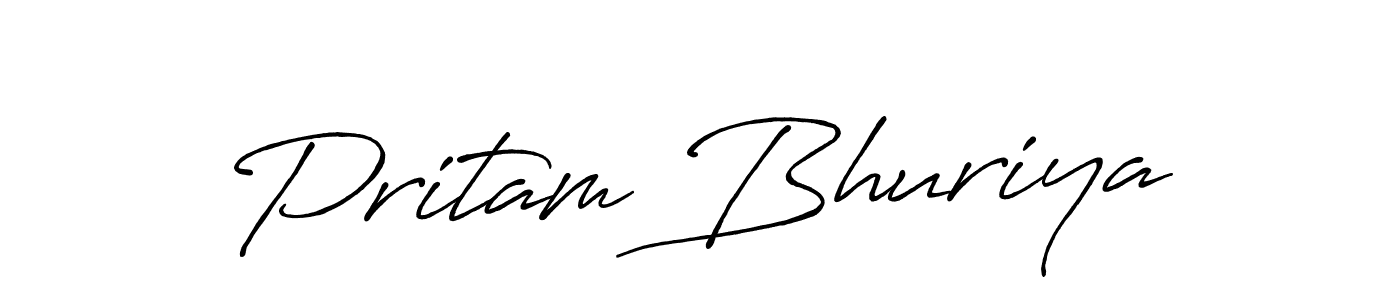 Use a signature maker to create a handwritten signature online. With this signature software, you can design (Antro_Vectra_Bolder) your own signature for name Pritam Bhuriya. Pritam Bhuriya signature style 7 images and pictures png