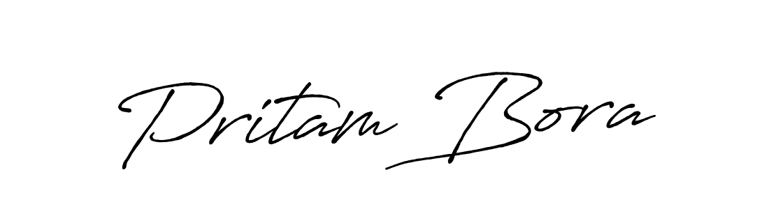 It looks lik you need a new signature style for name Pritam Bora. Design unique handwritten (Antro_Vectra_Bolder) signature with our free signature maker in just a few clicks. Pritam Bora signature style 7 images and pictures png