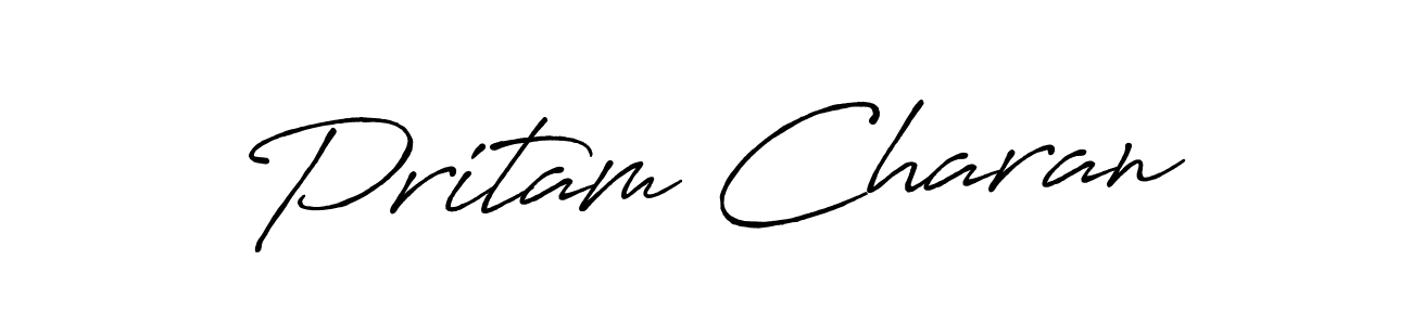 How to make Pritam Charan signature? Antro_Vectra_Bolder is a professional autograph style. Create handwritten signature for Pritam Charan name. Pritam Charan signature style 7 images and pictures png