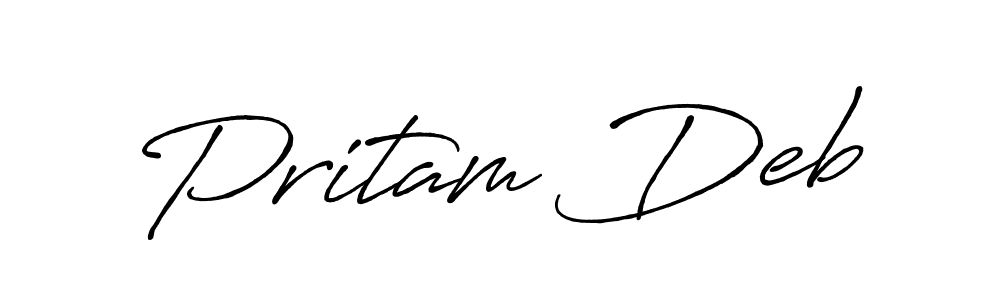 How to make Pritam Deb signature? Antro_Vectra_Bolder is a professional autograph style. Create handwritten signature for Pritam Deb name. Pritam Deb signature style 7 images and pictures png