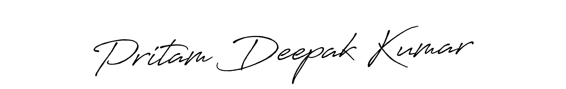 It looks lik you need a new signature style for name Pritam Deepak Kumar. Design unique handwritten (Antro_Vectra_Bolder) signature with our free signature maker in just a few clicks. Pritam Deepak Kumar signature style 7 images and pictures png