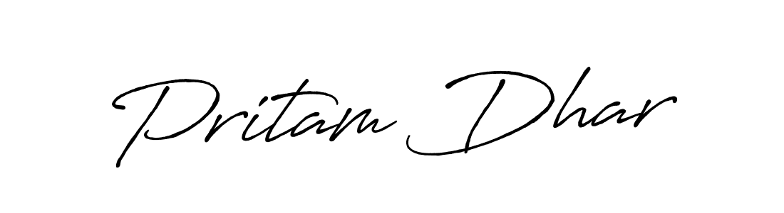 Design your own signature with our free online signature maker. With this signature software, you can create a handwritten (Antro_Vectra_Bolder) signature for name Pritam Dhar. Pritam Dhar signature style 7 images and pictures png