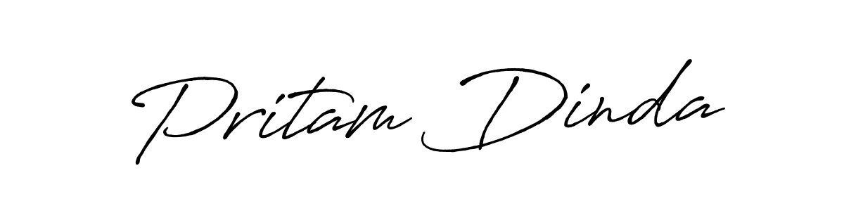 Create a beautiful signature design for name Pritam Dinda. With this signature (Antro_Vectra_Bolder) fonts, you can make a handwritten signature for free. Pritam Dinda signature style 7 images and pictures png