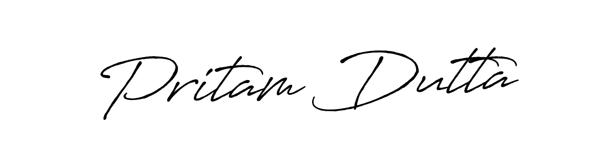 Make a beautiful signature design for name Pritam Dutta. With this signature (Antro_Vectra_Bolder) style, you can create a handwritten signature for free. Pritam Dutta signature style 7 images and pictures png