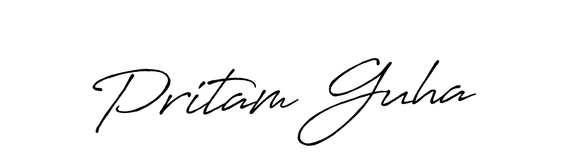 Design your own signature with our free online signature maker. With this signature software, you can create a handwritten (Antro_Vectra_Bolder) signature for name Pritam Guha. Pritam Guha signature style 7 images and pictures png