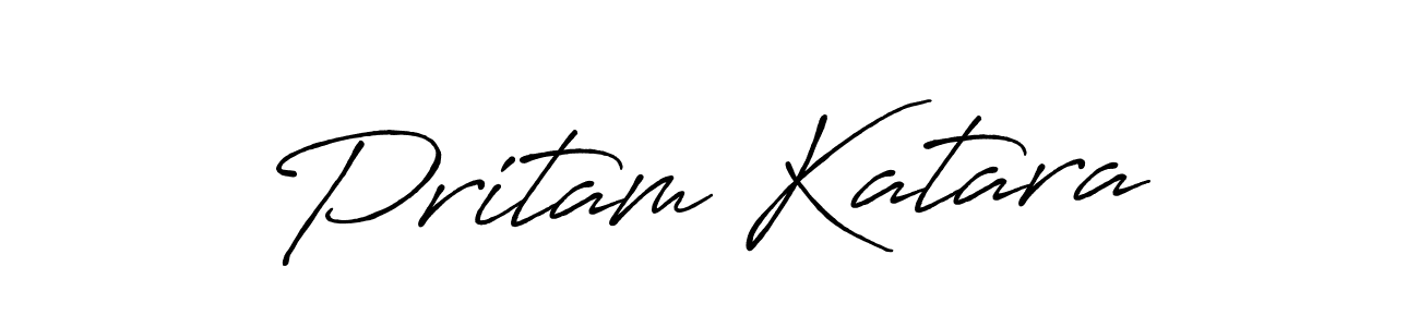 Pritam Katara stylish signature style. Best Handwritten Sign (Antro_Vectra_Bolder) for my name. Handwritten Signature Collection Ideas for my name Pritam Katara. Pritam Katara signature style 7 images and pictures png