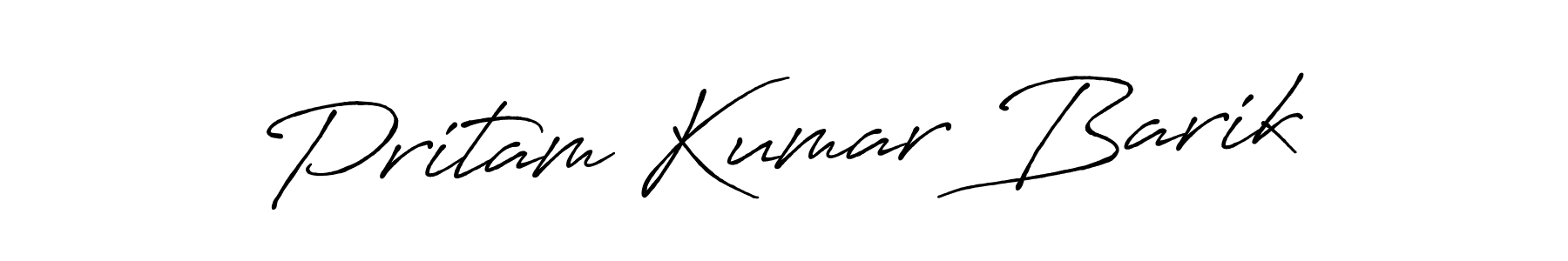 Make a beautiful signature design for name Pritam Kumar Barik. With this signature (Antro_Vectra_Bolder) style, you can create a handwritten signature for free. Pritam Kumar Barik signature style 7 images and pictures png