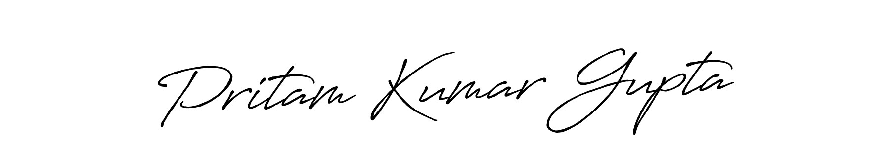 Design your own signature with our free online signature maker. With this signature software, you can create a handwritten (Antro_Vectra_Bolder) signature for name Pritam Kumar Gupta. Pritam Kumar Gupta signature style 7 images and pictures png