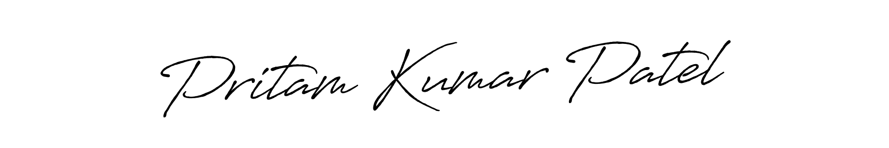 Pritam Kumar Patel stylish signature style. Best Handwritten Sign (Antro_Vectra_Bolder) for my name. Handwritten Signature Collection Ideas for my name Pritam Kumar Patel. Pritam Kumar Patel signature style 7 images and pictures png