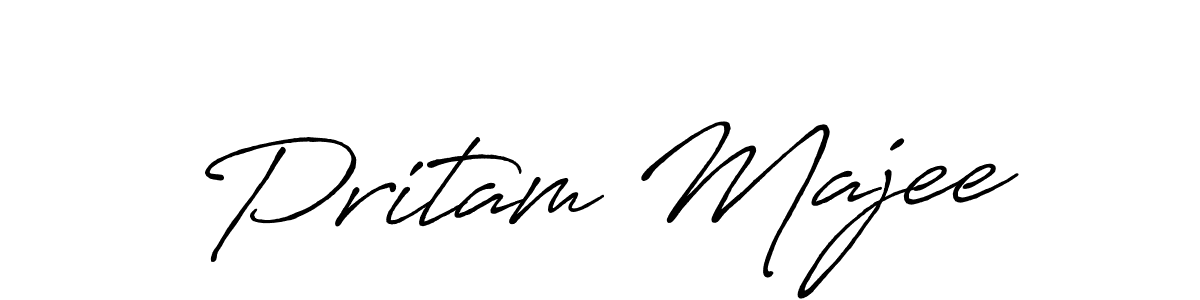 Design your own signature with our free online signature maker. With this signature software, you can create a handwritten (Antro_Vectra_Bolder) signature for name Pritam Majee. Pritam Majee signature style 7 images and pictures png