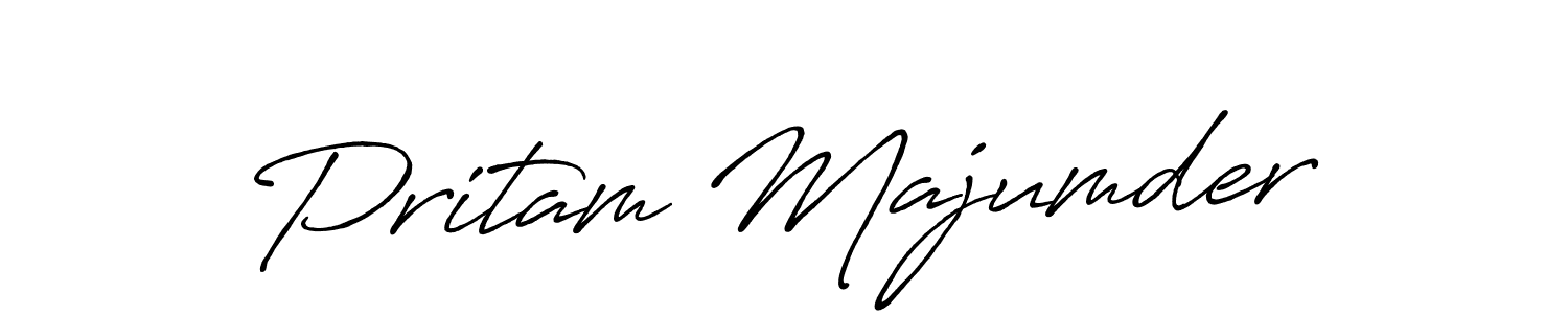 How to make Pritam Majumder signature? Antro_Vectra_Bolder is a professional autograph style. Create handwritten signature for Pritam Majumder name. Pritam Majumder signature style 7 images and pictures png