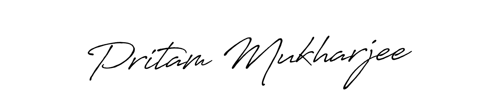 Use a signature maker to create a handwritten signature online. With this signature software, you can design (Antro_Vectra_Bolder) your own signature for name Pritam Mukharjee. Pritam Mukharjee signature style 7 images and pictures png