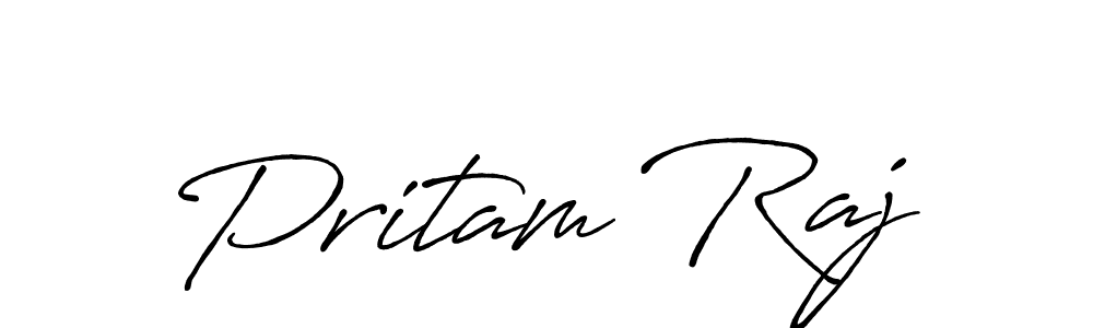 Similarly Antro_Vectra_Bolder is the best handwritten signature design. Signature creator online .You can use it as an online autograph creator for name Pritam Raj. Pritam Raj signature style 7 images and pictures png