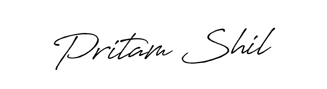 How to make Pritam Shil signature? Antro_Vectra_Bolder is a professional autograph style. Create handwritten signature for Pritam Shil name. Pritam Shil signature style 7 images and pictures png