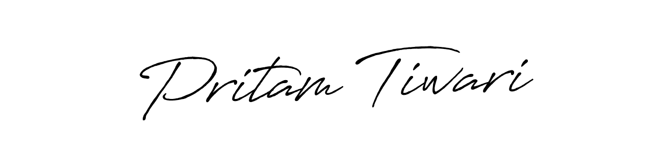 Design your own signature with our free online signature maker. With this signature software, you can create a handwritten (Antro_Vectra_Bolder) signature for name Pritam Tiwari. Pritam Tiwari signature style 7 images and pictures png