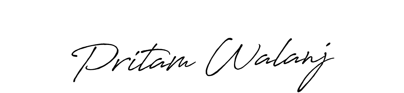 You should practise on your own different ways (Antro_Vectra_Bolder) to write your name (Pritam Walanj) in signature. don't let someone else do it for you. Pritam Walanj signature style 7 images and pictures png
