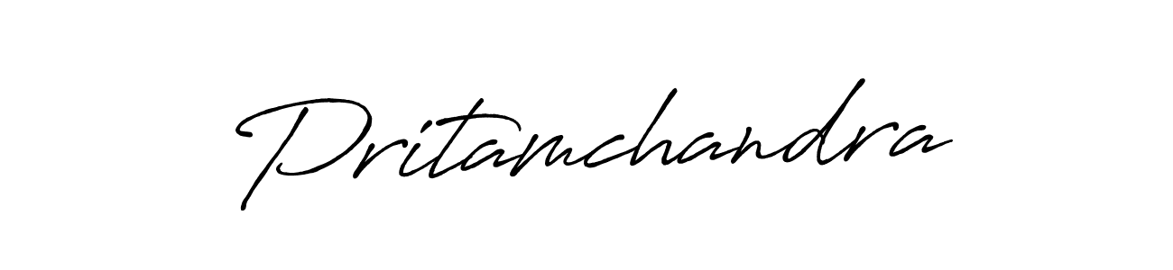 Pritamchandra stylish signature style. Best Handwritten Sign (Antro_Vectra_Bolder) for my name. Handwritten Signature Collection Ideas for my name Pritamchandra. Pritamchandra signature style 7 images and pictures png