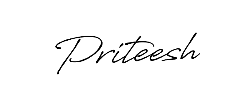 How to make Priteesh signature? Antro_Vectra_Bolder is a professional autograph style. Create handwritten signature for Priteesh name. Priteesh signature style 7 images and pictures png