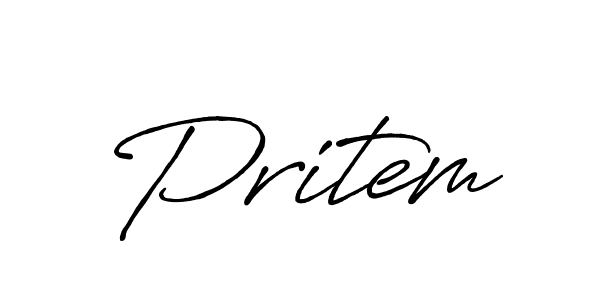 Pritem stylish signature style. Best Handwritten Sign (Antro_Vectra_Bolder) for my name. Handwritten Signature Collection Ideas for my name Pritem. Pritem signature style 7 images and pictures png