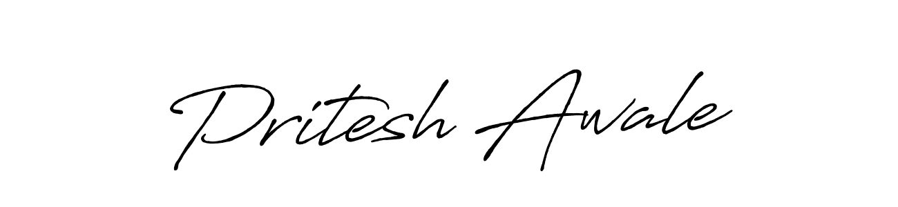 Use a signature maker to create a handwritten signature online. With this signature software, you can design (Antro_Vectra_Bolder) your own signature for name Pritesh Awale. Pritesh Awale signature style 7 images and pictures png