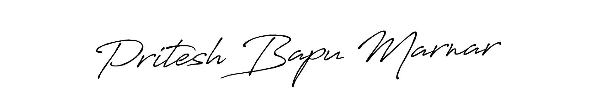 Pritesh Bapu Marnar stylish signature style. Best Handwritten Sign (Antro_Vectra_Bolder) for my name. Handwritten Signature Collection Ideas for my name Pritesh Bapu Marnar. Pritesh Bapu Marnar signature style 7 images and pictures png