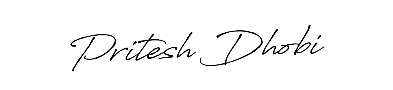 Create a beautiful signature design for name Pritesh Dhobi. With this signature (Antro_Vectra_Bolder) fonts, you can make a handwritten signature for free. Pritesh Dhobi signature style 7 images and pictures png
