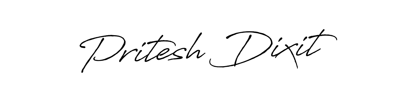 How to make Pritesh Dixit name signature. Use Antro_Vectra_Bolder style for creating short signs online. This is the latest handwritten sign. Pritesh Dixit signature style 7 images and pictures png
