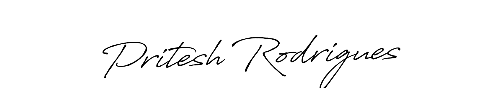 Design your own signature with our free online signature maker. With this signature software, you can create a handwritten (Antro_Vectra_Bolder) signature for name Pritesh Rodrigues. Pritesh Rodrigues signature style 7 images and pictures png