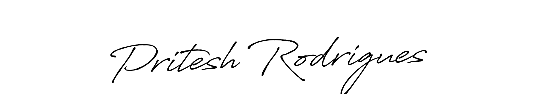 Design your own signature with our free online signature maker. With this signature software, you can create a handwritten (Antro_Vectra_Bolder) signature for name Pritesh Rodrigues. Pritesh Rodrigues signature style 7 images and pictures png