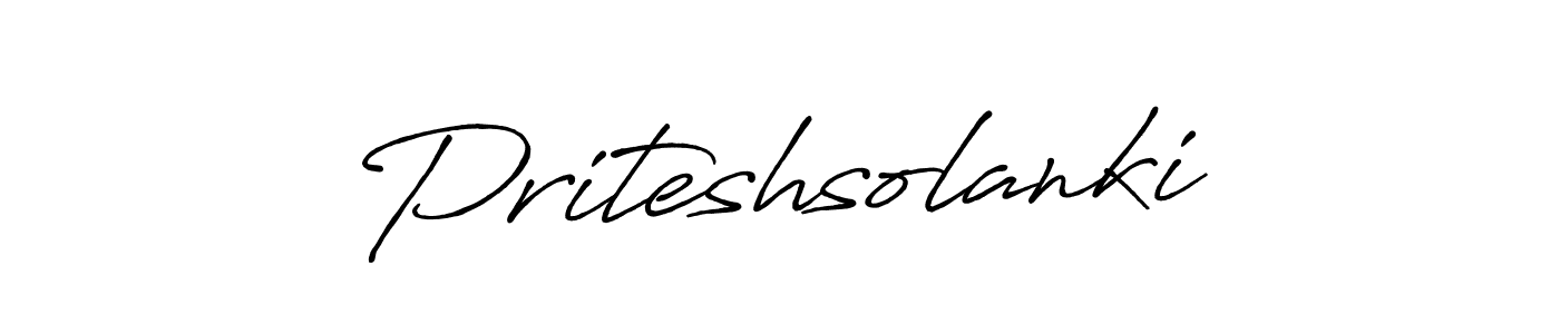 Use a signature maker to create a handwritten signature online. With this signature software, you can design (Antro_Vectra_Bolder) your own signature for name Priteshsolanki. Priteshsolanki signature style 7 images and pictures png