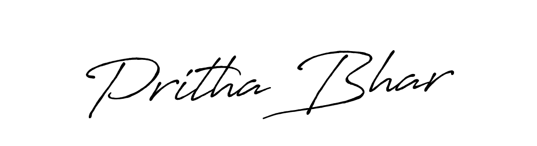 Make a short Pritha Bhar signature style. Manage your documents anywhere anytime using Antro_Vectra_Bolder. Create and add eSignatures, submit forms, share and send files easily. Pritha Bhar signature style 7 images and pictures png