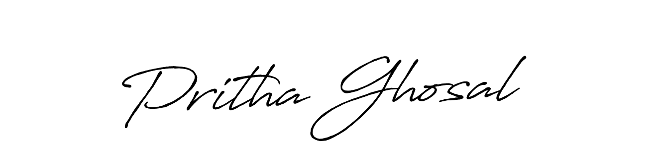 Make a short Pritha Ghosal signature style. Manage your documents anywhere anytime using Antro_Vectra_Bolder. Create and add eSignatures, submit forms, share and send files easily. Pritha Ghosal signature style 7 images and pictures png