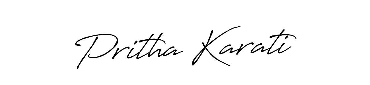 Antro_Vectra_Bolder is a professional signature style that is perfect for those who want to add a touch of class to their signature. It is also a great choice for those who want to make their signature more unique. Get Pritha Karati name to fancy signature for free. Pritha Karati signature style 7 images and pictures png