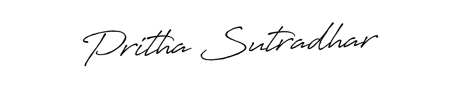 Also we have Pritha Sutradhar name is the best signature style. Create professional handwritten signature collection using Antro_Vectra_Bolder autograph style. Pritha Sutradhar signature style 7 images and pictures png