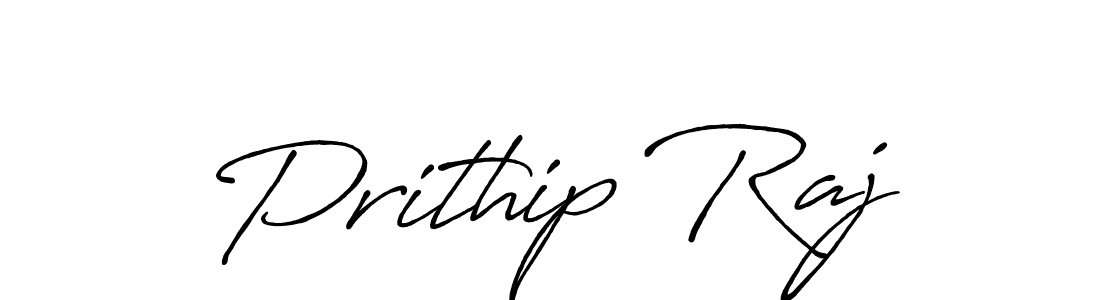 Use a signature maker to create a handwritten signature online. With this signature software, you can design (Antro_Vectra_Bolder) your own signature for name Prithip Raj. Prithip Raj signature style 7 images and pictures png