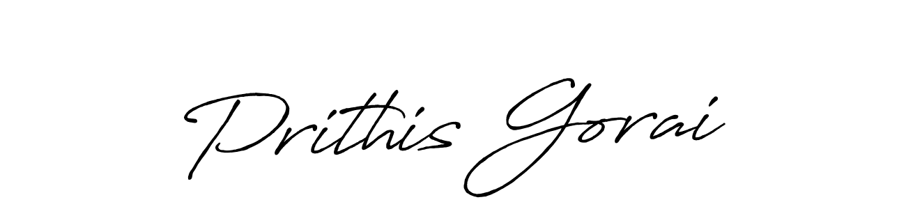 Create a beautiful signature design for name Prithis Gorai. With this signature (Antro_Vectra_Bolder) fonts, you can make a handwritten signature for free. Prithis Gorai signature style 7 images and pictures png