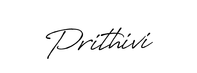 Design your own signature with our free online signature maker. With this signature software, you can create a handwritten (Antro_Vectra_Bolder) signature for name Prithivi. Prithivi signature style 7 images and pictures png