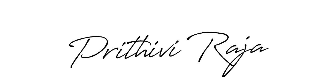 How to make Prithivi Raja name signature. Use Antro_Vectra_Bolder style for creating short signs online. This is the latest handwritten sign. Prithivi Raja signature style 7 images and pictures png