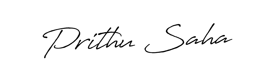 Use a signature maker to create a handwritten signature online. With this signature software, you can design (Antro_Vectra_Bolder) your own signature for name Prithu Saha. Prithu Saha signature style 7 images and pictures png